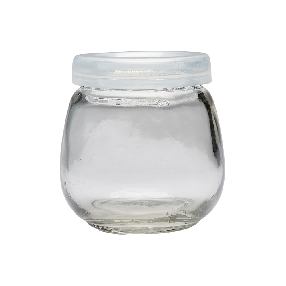 Roots & Harvest Yogurt Jars 4 oz 12 Pack Clear/Stainless Small 1362